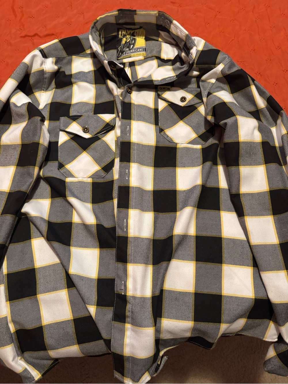 DIXXON Black, White & Yellow Plaid Button-Down Casual Shirt